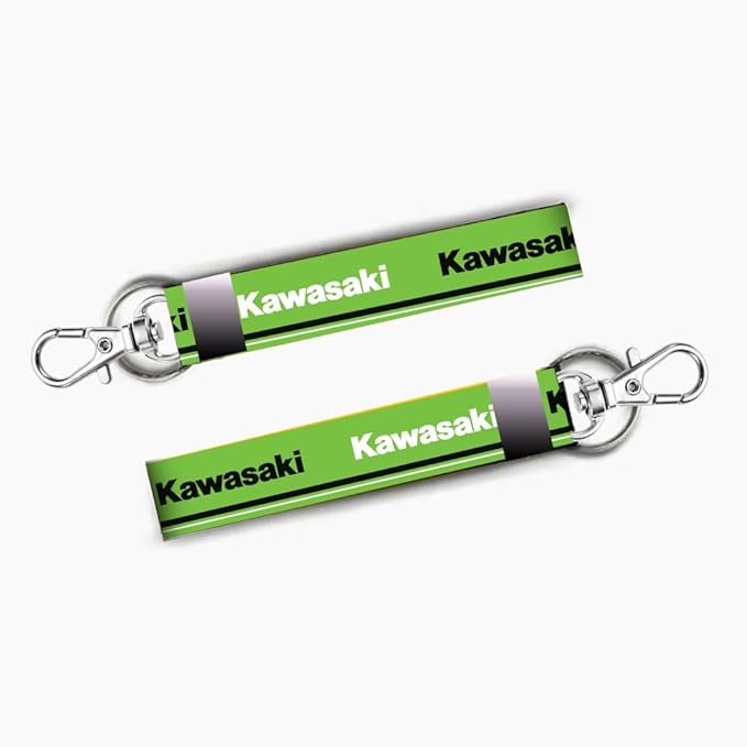 Kawasaki Bike Rider Printed Lanyard Keychain – 7 Inch Tag Holder for Bikes & Cars (Unisex)