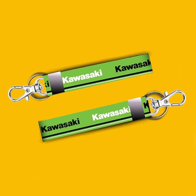 Kawasaki Bike Rider Printed Lanyard Keychain – 7 Inch Tag Holder for Bikes & Cars (Unisex)