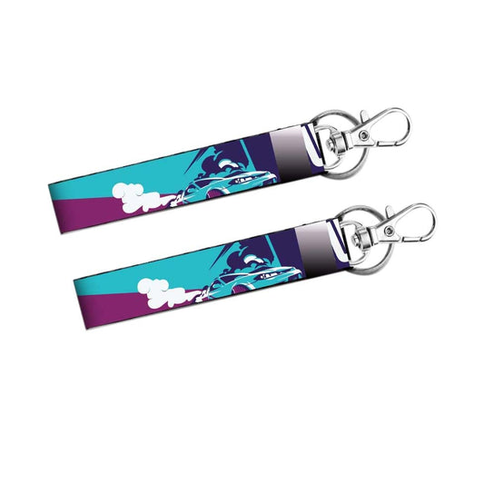 Premium 7" Bike Rider's Keychain Tag Holder | Retro Design, Perfect for All Bikes & Cars - KEYLANYARD-0011
