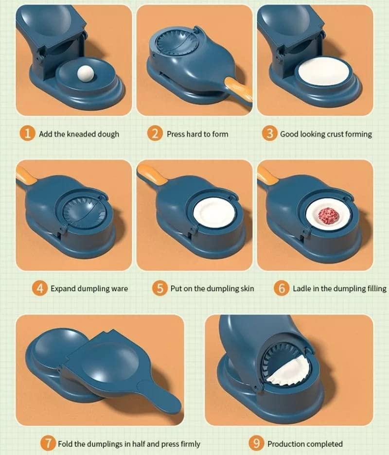 2-in-1 Dumpling & Gujiya Maker – Easy Tool for Momos, Ghughra & More