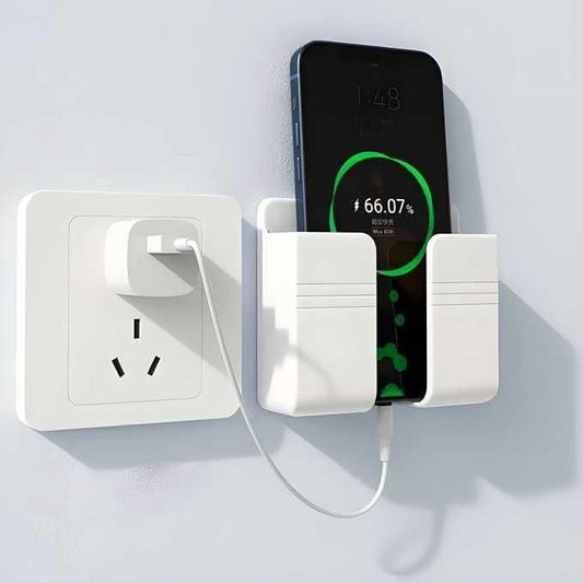 No-Drill Wall Phone Holder | Strong Adhesive | Perfect for Charging & Storage