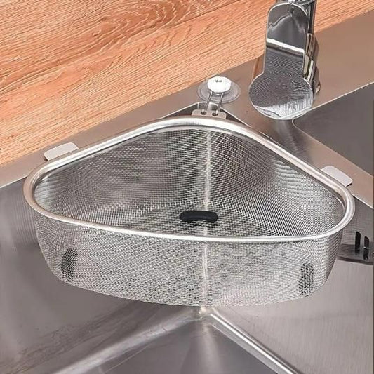 Triangle Stainless Steel Kitchen Sink Drain Basket – Space-Saving & Durable