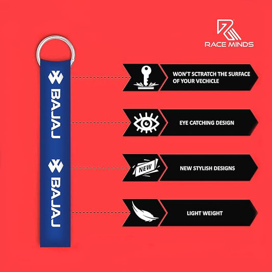 Bajaj Bike Rider Printed Lanyard Keychain – 7 Inch Tag Holder for Bikes & Cars (Unisex) (Copy) (Copy)